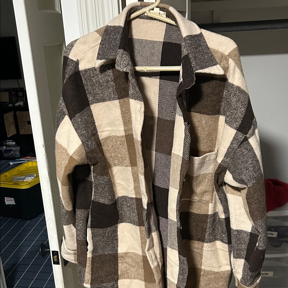 Plaid Oversized Jacket